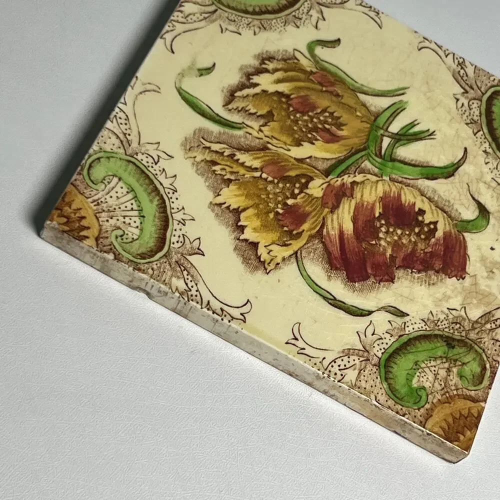 Antique Minton Hollins Tile Aesthetic Movement Victorian Transferware England